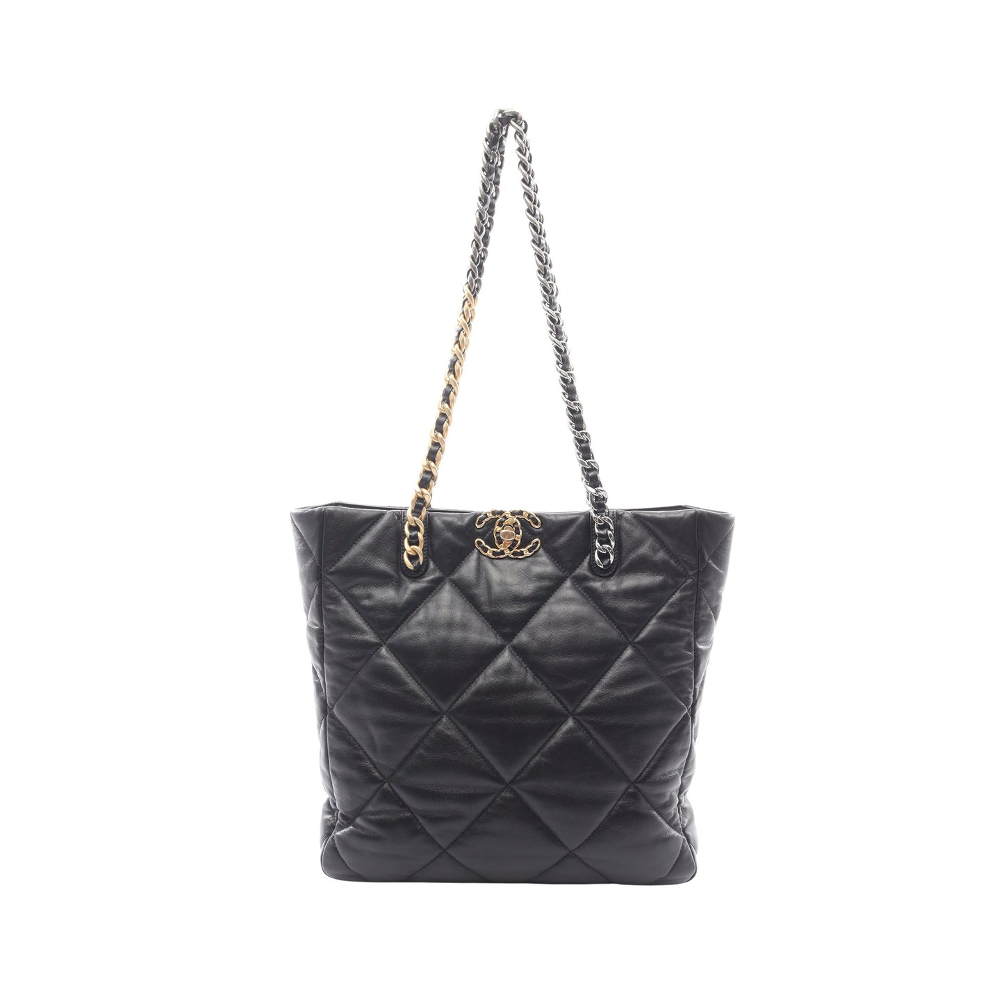 シャネル 19 チェーンショルダーバッグ ラムスキン ブラック コンビ金具 シャネル バッグ CHANEL