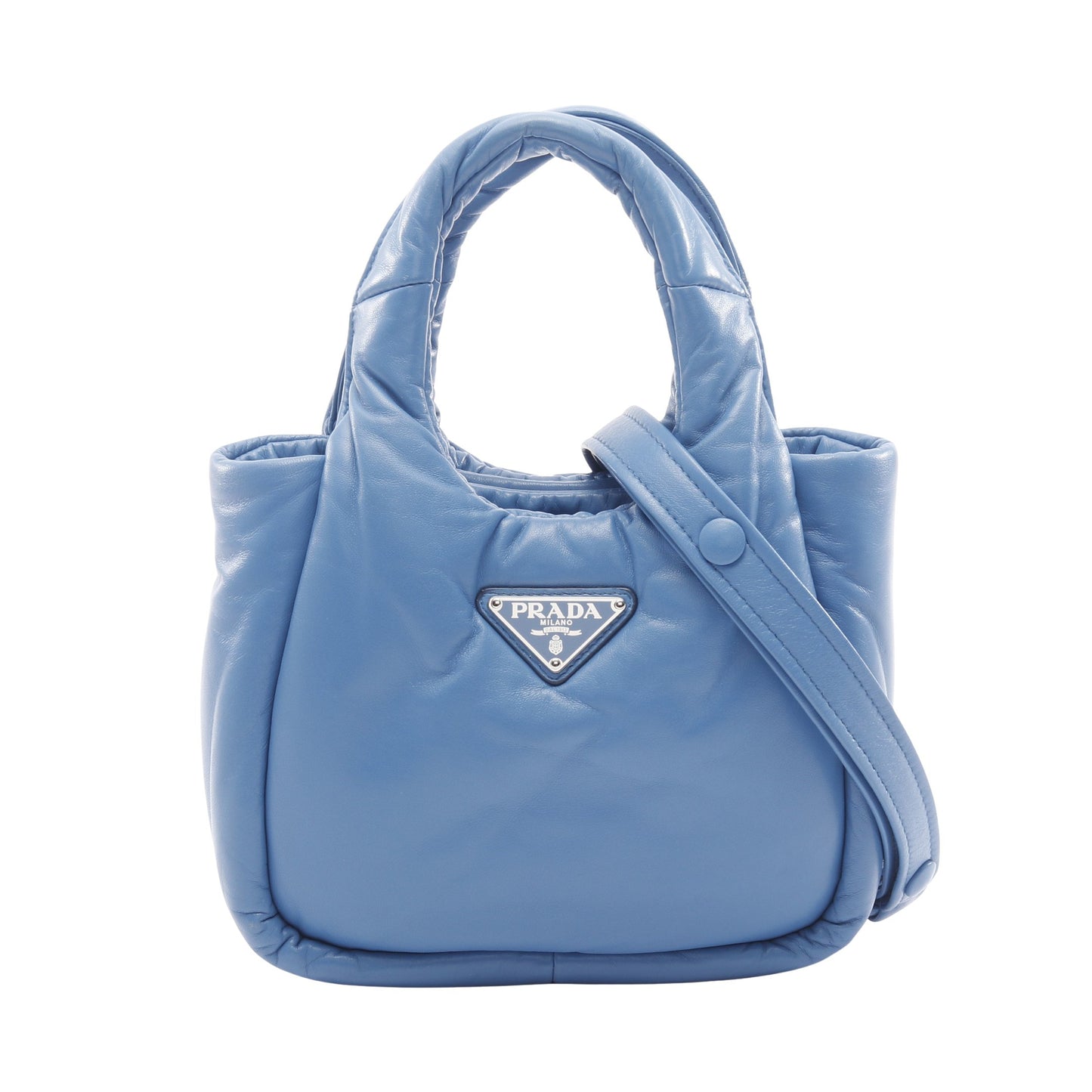 パデッド ハンドバッグ レザー ライトブルー 2WAY プラダ バッグ PRADA