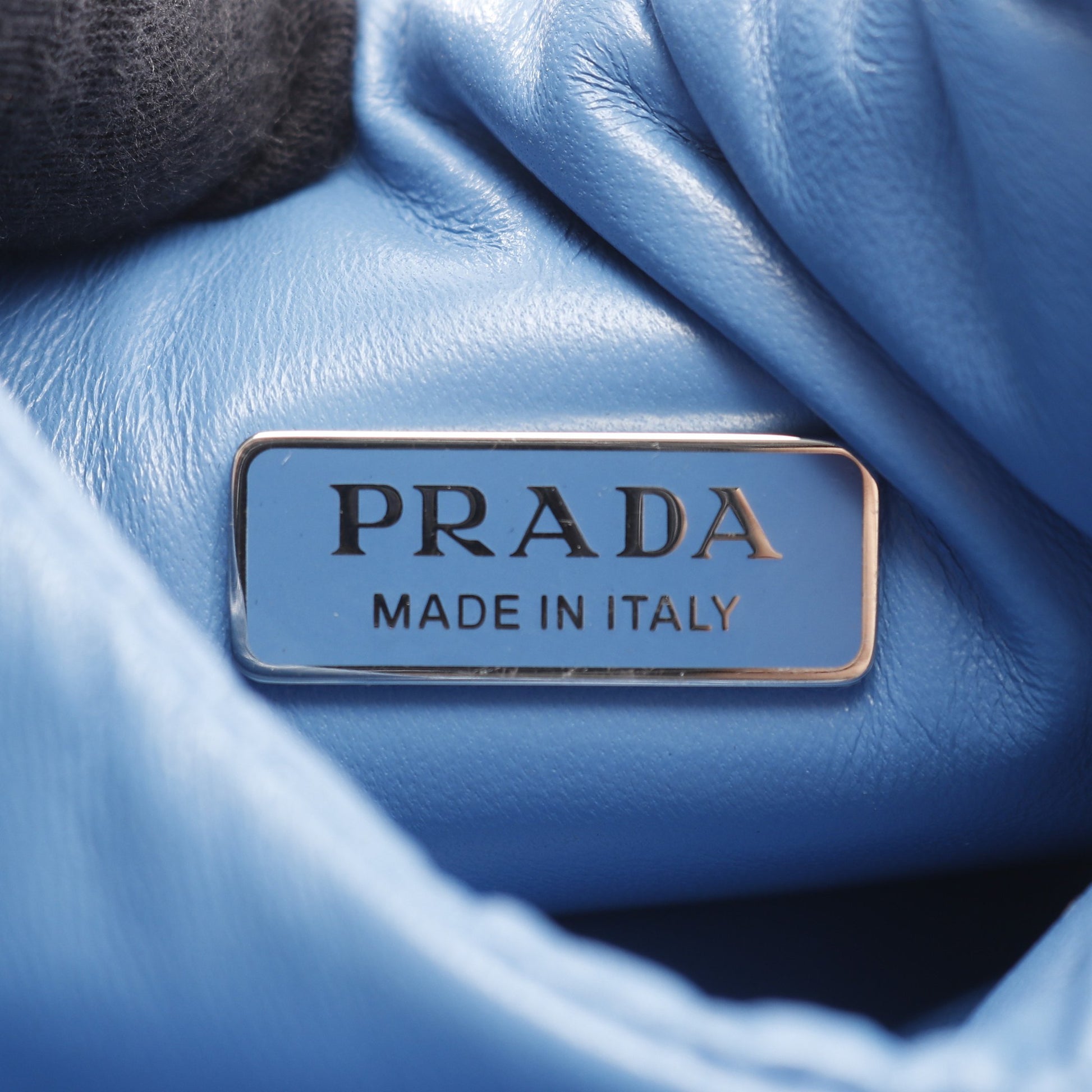 パデッド ハンドバッグ レザー ライトブルー 2WAY プラダ バッグ PRADA