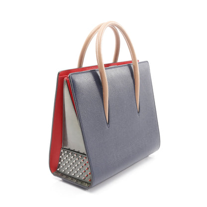 PALOMA パロマ ハンドバッグ トートバッグ レザー エナメルレザー ダークネイビー ベージュ グレーグリーン スパイクスタッズ 2WAY クリスチャンルブタン バッグ Christian Louboutin