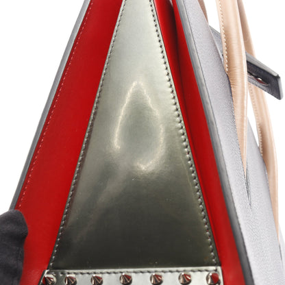 PALOMA パロマ ハンドバッグ トートバッグ レザー エナメルレザー ダークネイビー ベージュ グレーグリーン スパイクスタッズ 2WAY クリスチャンルブタン バッグ Christian Louboutin