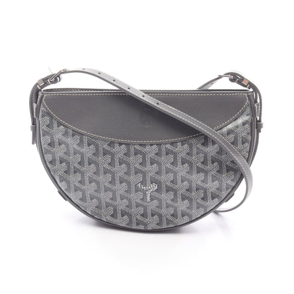 ヒロンデル ショルダーバッグ コーティングキャンバス レザー グレー ホワイト ゴヤール バッグ GOYARD