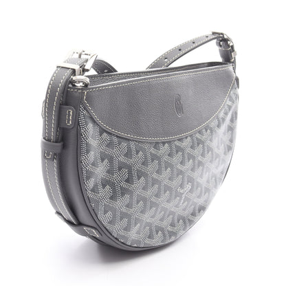 ヒロンデル ショルダーバッグ コーティングキャンバス レザー グレー ホワイト ゴヤール バッグ GOYARD