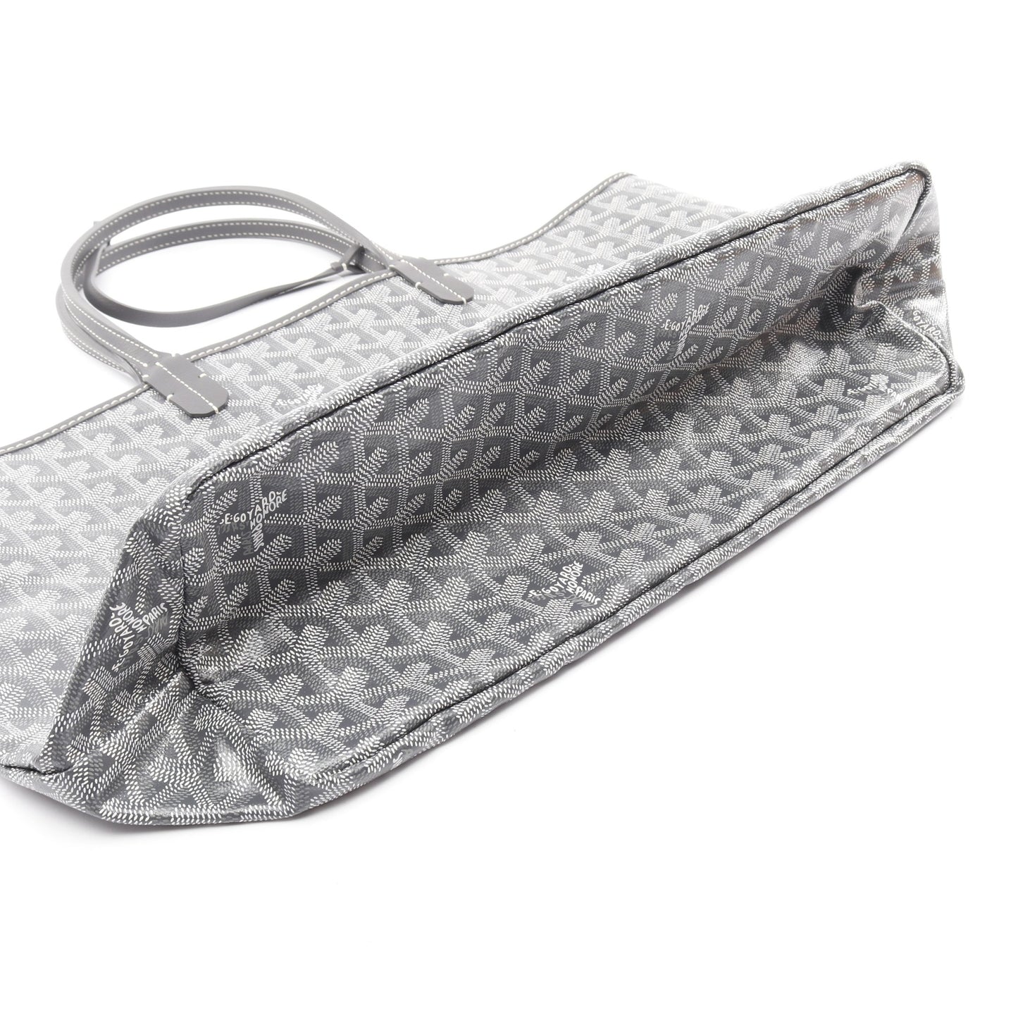 サンルイPM ハンドバッグ トートバッグ コーティングキャンバス レザー グレー ホワイト ゴヤール バッグ GOYARD