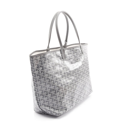 サンルイPM ハンドバッグ トートバッグ コーティングキャンバス レザー グレー ホワイト ゴヤール バッグ GOYARD