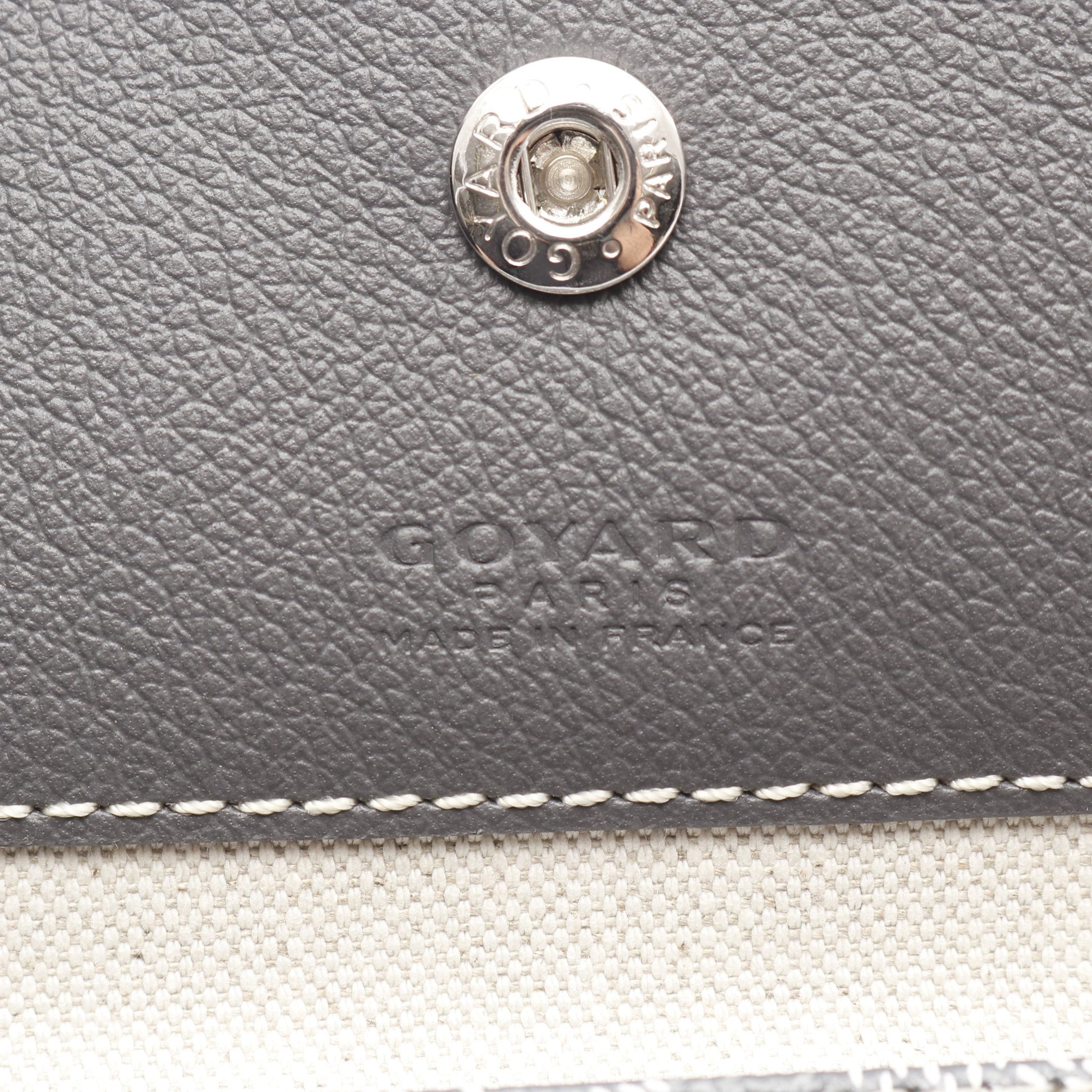 サンルイPM ハンドバッグ トートバッグ コーティングキャンバス レザー グレー ホワイト ゴヤール バッグ GOYARD
