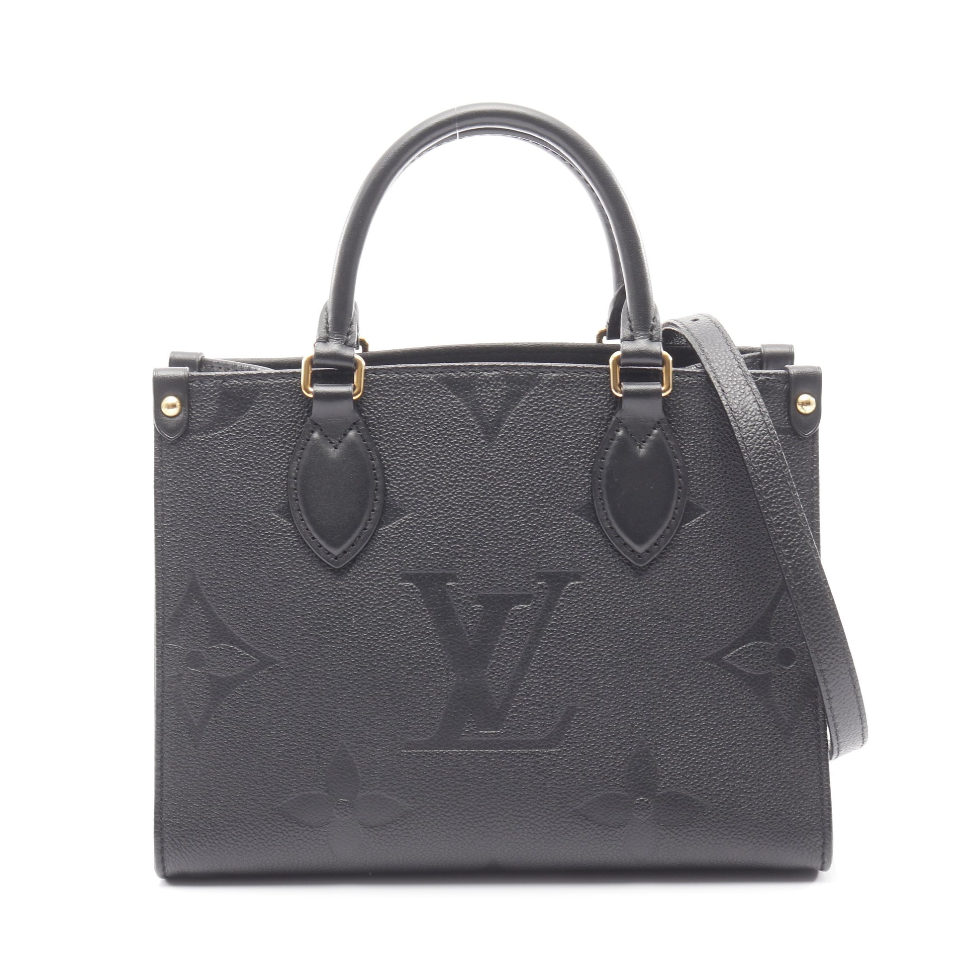 オンザゴーPM モノグラムアンプラント ノワール ハンドバッグ レザー ブラック 2WAY ルイヴィトン バッグ LOUIS VUITTON