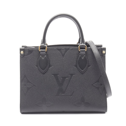 オンザゴーPM モノグラムアンプラント ノワール ハンドバッグ レザー ブラック 2WAY ルイヴィトン バッグ LOUIS VUITTON