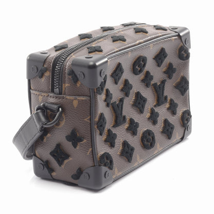 ミニ ソフトトランク モノグラム タフタージュ ショルダーバッグ PVC レザー ブラウン ブラック ルイヴィトン バッグ LOUIS VUITTON