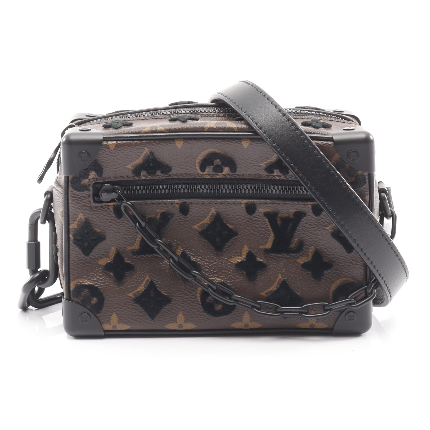 ミニ ソフトトランク モノグラム タフタージュ ショルダーバッグ PVC レザー ブラウン ブラック ルイヴィトン バッグ LOUIS VUITTON