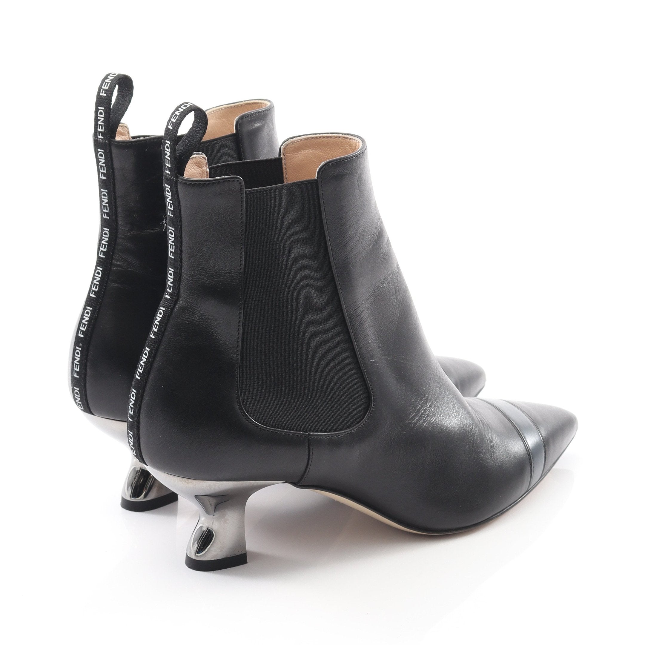 美品✨　フェンディ　サイドゴアブーツ　レザー　ブラック　レディース サイドゴアブーツ レザー ブラック フェンディ – RECLO