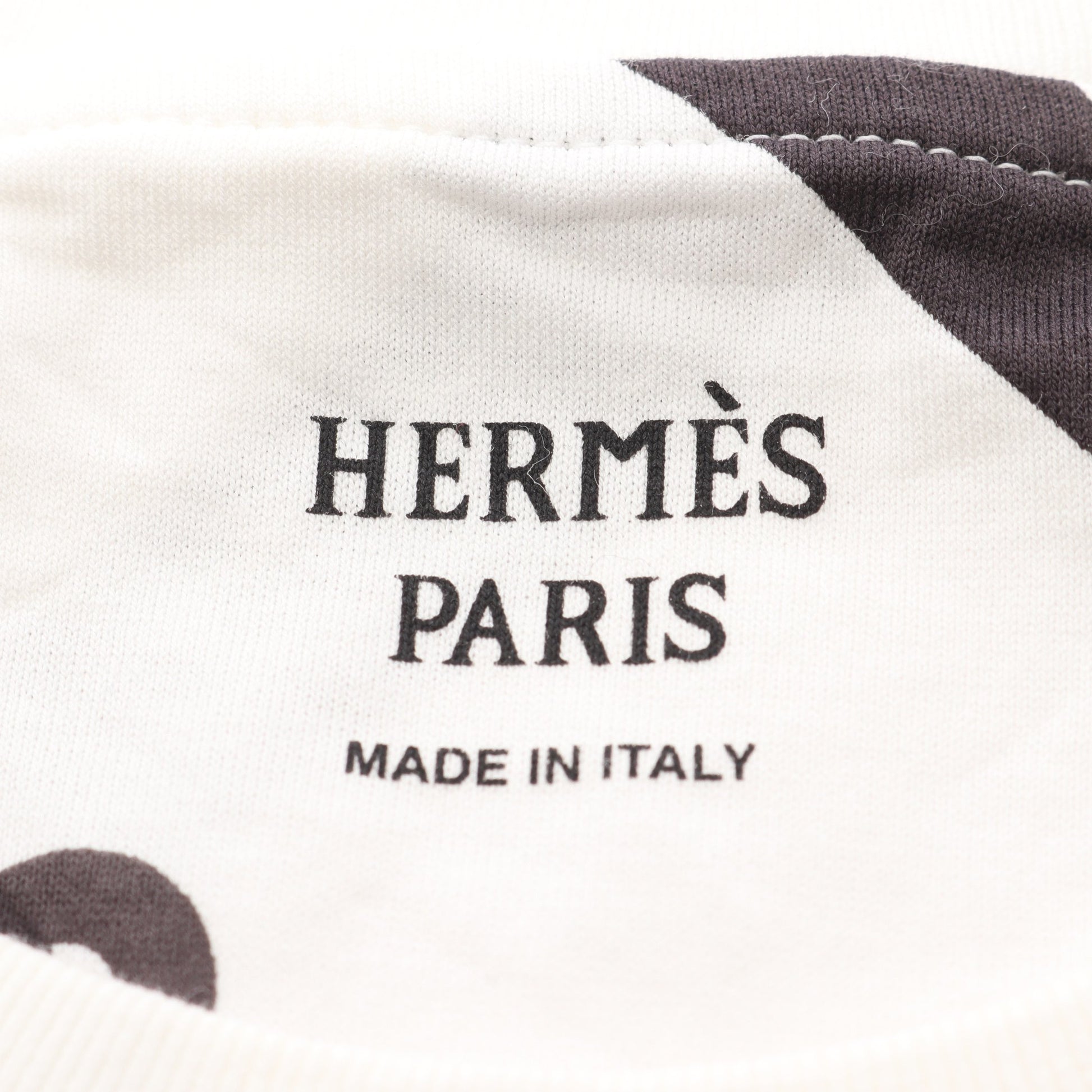 Coaching Remix コーチングリミックス Tシャツ クルーネック 半袖 コットン ホワイト ブラック エルメス トップス HERMES