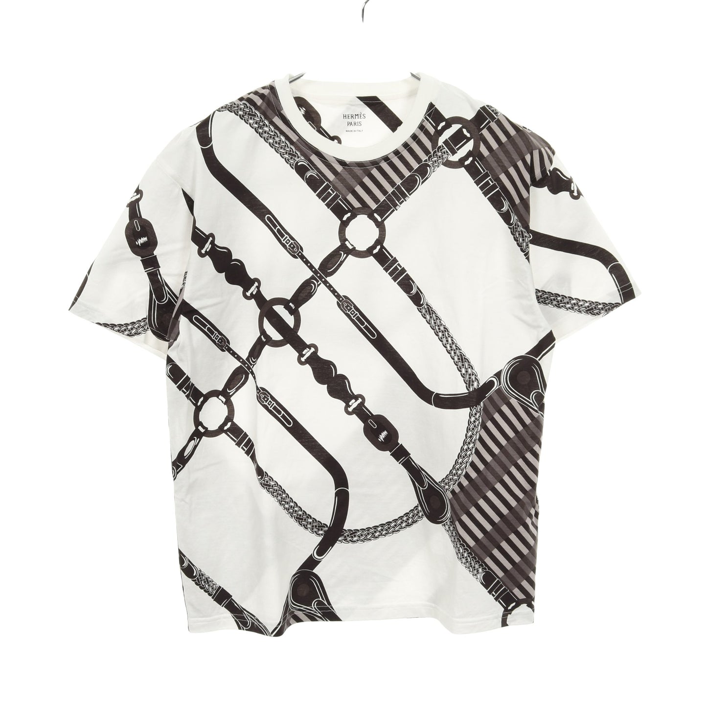 Coaching Remix コーチングリミックス Tシャツ クルーネック 半袖 コットン ホワイト ブラック エルメス トップス HERMES