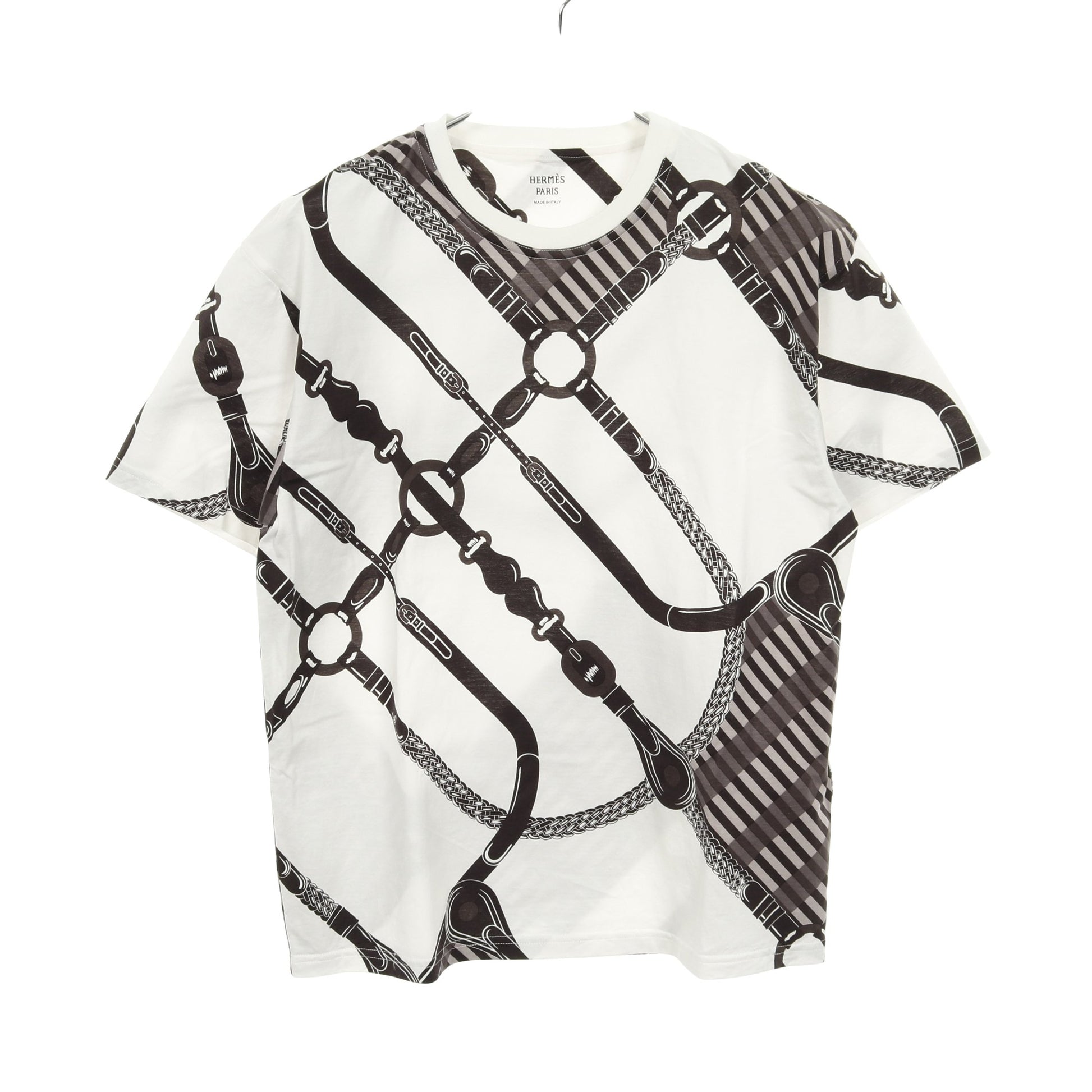 Coaching Remix コーチングリミックス Tシャツ クルーネック 半袖 コットン ホワイト ブラック エルメス トップス HERMES