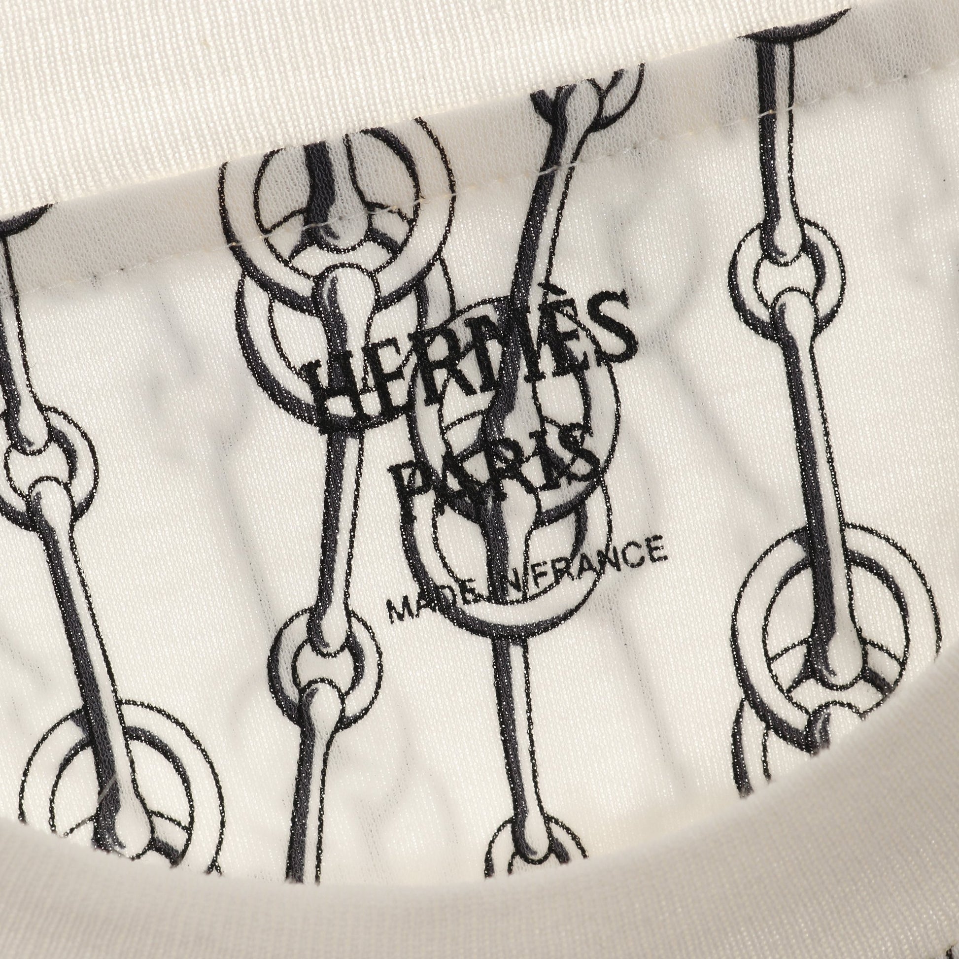 クリティケス Tシャツ クルーネック 総柄 コットン ホワイト ブラック エルメス トップス HERMES