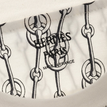 クリティケス Tシャツ クルーネック 総柄 コットン ホワイト ブラック エルメス トップス HERMES