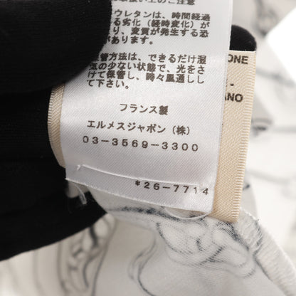 クリティケス Tシャツ クルーネック 総柄 コットン ホワイト ブラック エルメス トップス HERMES