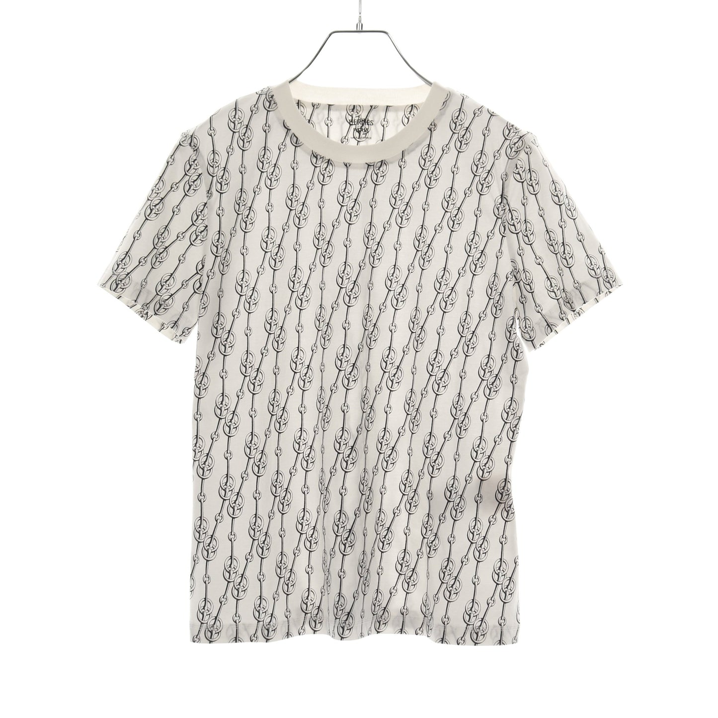 クリティケス Tシャツ クルーネック 総柄 コットン ホワイト ブラック エルメス トップス HERMES
