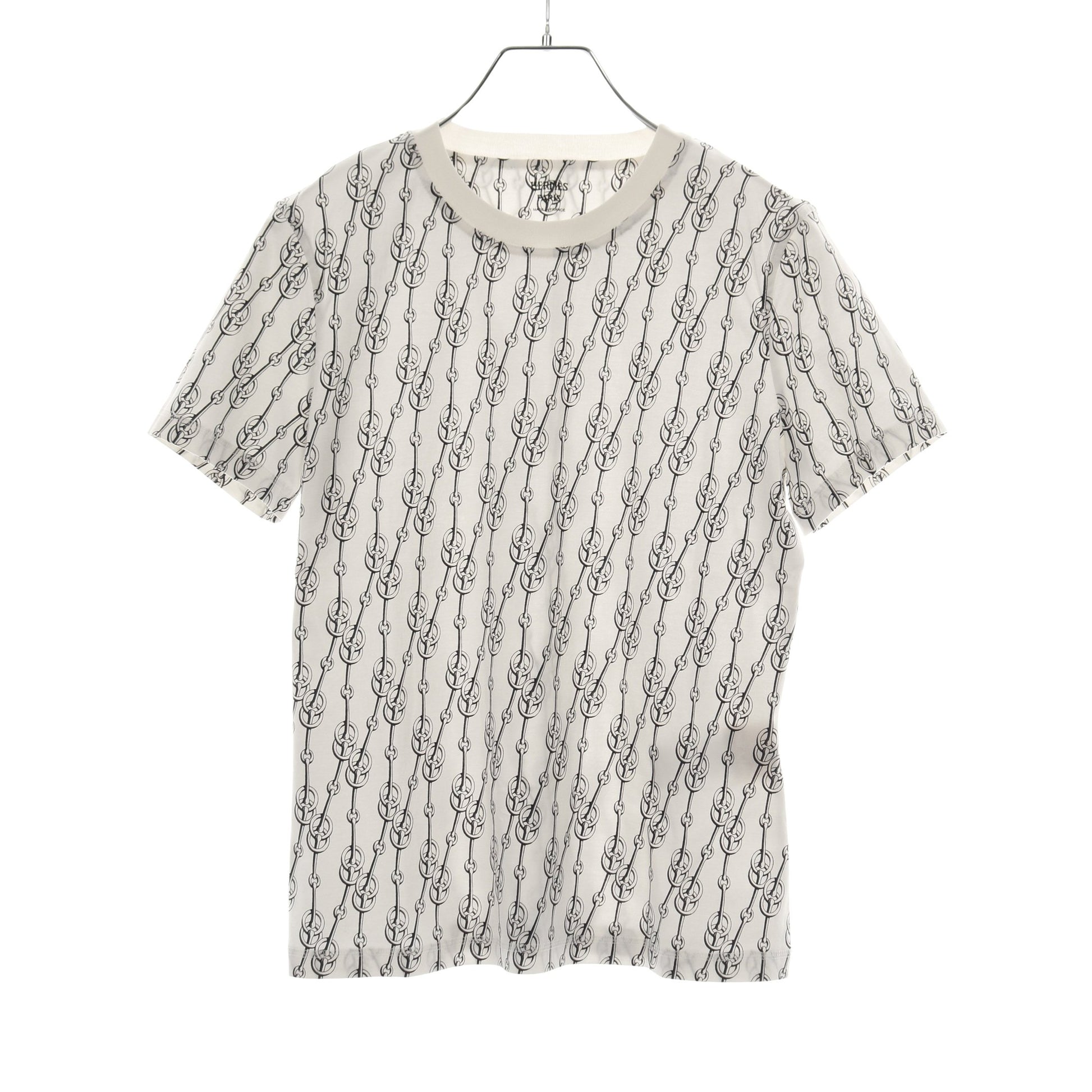 クリティケス Tシャツ クルーネック 総柄 コットン ホワイト ブラック エルメス トップス HERMES