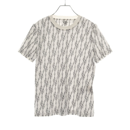 クリティケス Tシャツ クルーネック 総柄 コットン ホワイト ブラック エルメス トップス HERMES