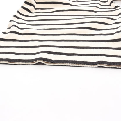 Tシャツ クルーネック 半袖 ボーダー バックロゴ コットン アイボリー ブラック ジルサンダープラス トップス JIL SANDER＋