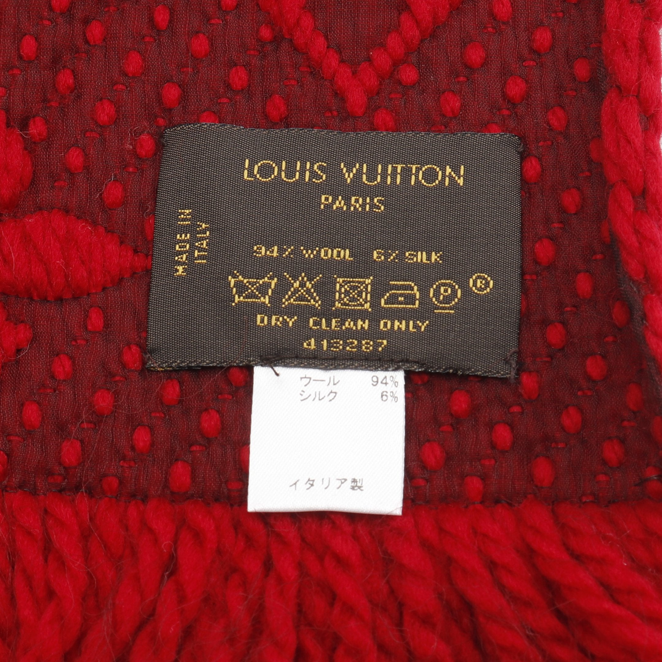 ルイヴィトン エシャルプ ロゴマニア マフラー モノグラム レッド ウール 楽天市場】ルイ・ヴィトン LOUISVUITTON マフラー エシャルプ