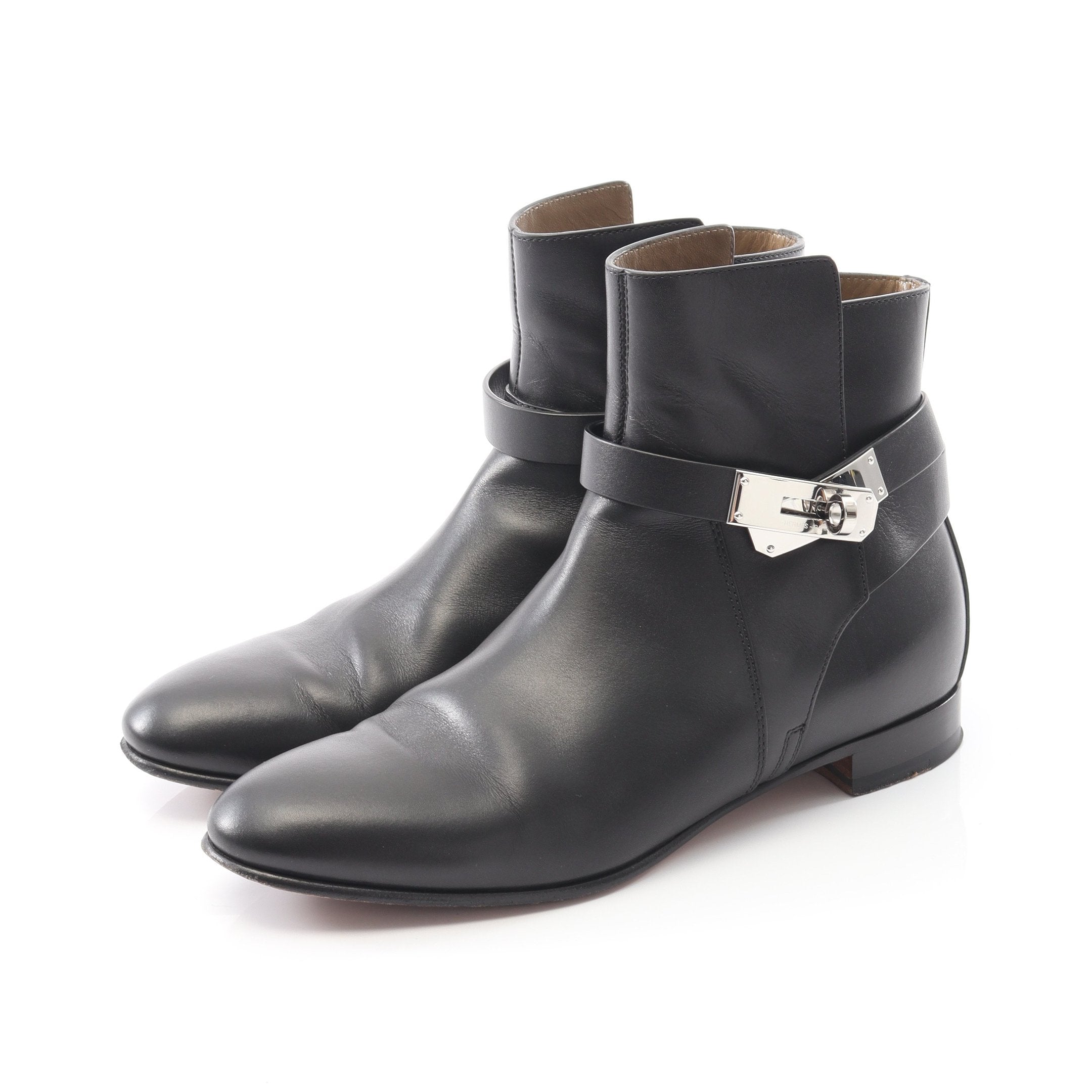 ネオ ショート ブーツ レザー ブラック エルメス – RECLO