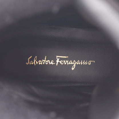 ガンチーニ ブーツ レザー スエード ブラック サルヴァトーレフェラガモ シューズ Salvatore Ferragamo
