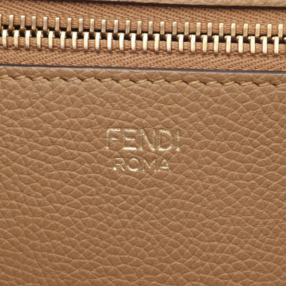 LARGE ROLL ショルダーバッグ トートバッグ キャンバス レザー ベージュ ネイビー リバーシブル フェンディ バッグ FENDI