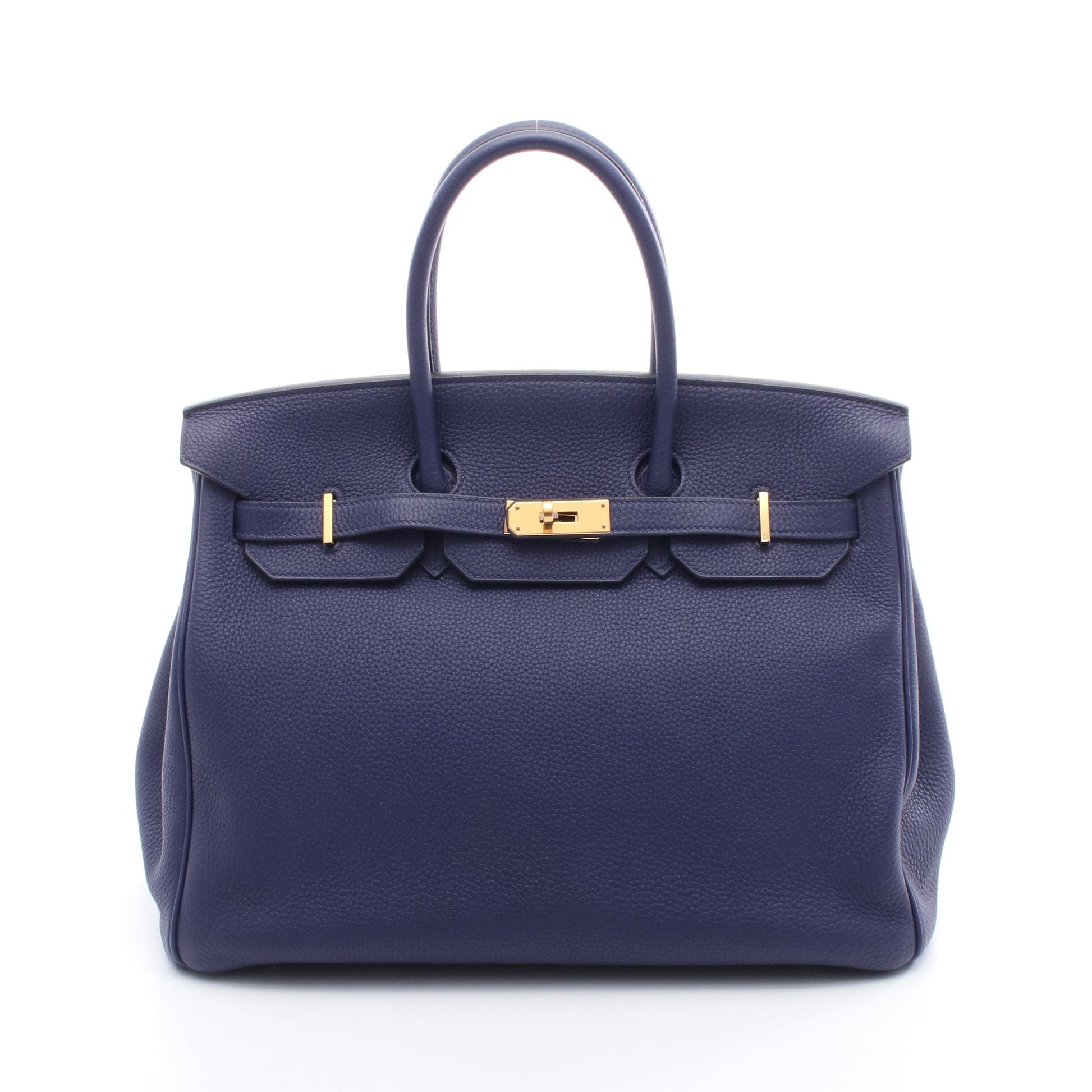 バーキン35 ブルーアンクル ハンドバッグ トゴ ダークブルー ゴールド金具 C刻印 エルメス バッグ HERMES