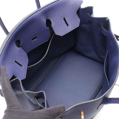 バーキン35 ブルーアンクル ハンドバッグ トゴ ダークブルー ゴールド金具 C刻印 エルメス バッグ HERMES