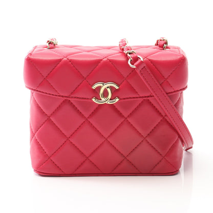マトラッセ チェーンショルダーバッグ ラムスキン ピンクパープル ゴールド金具 シャネル バッグ CHANEL
