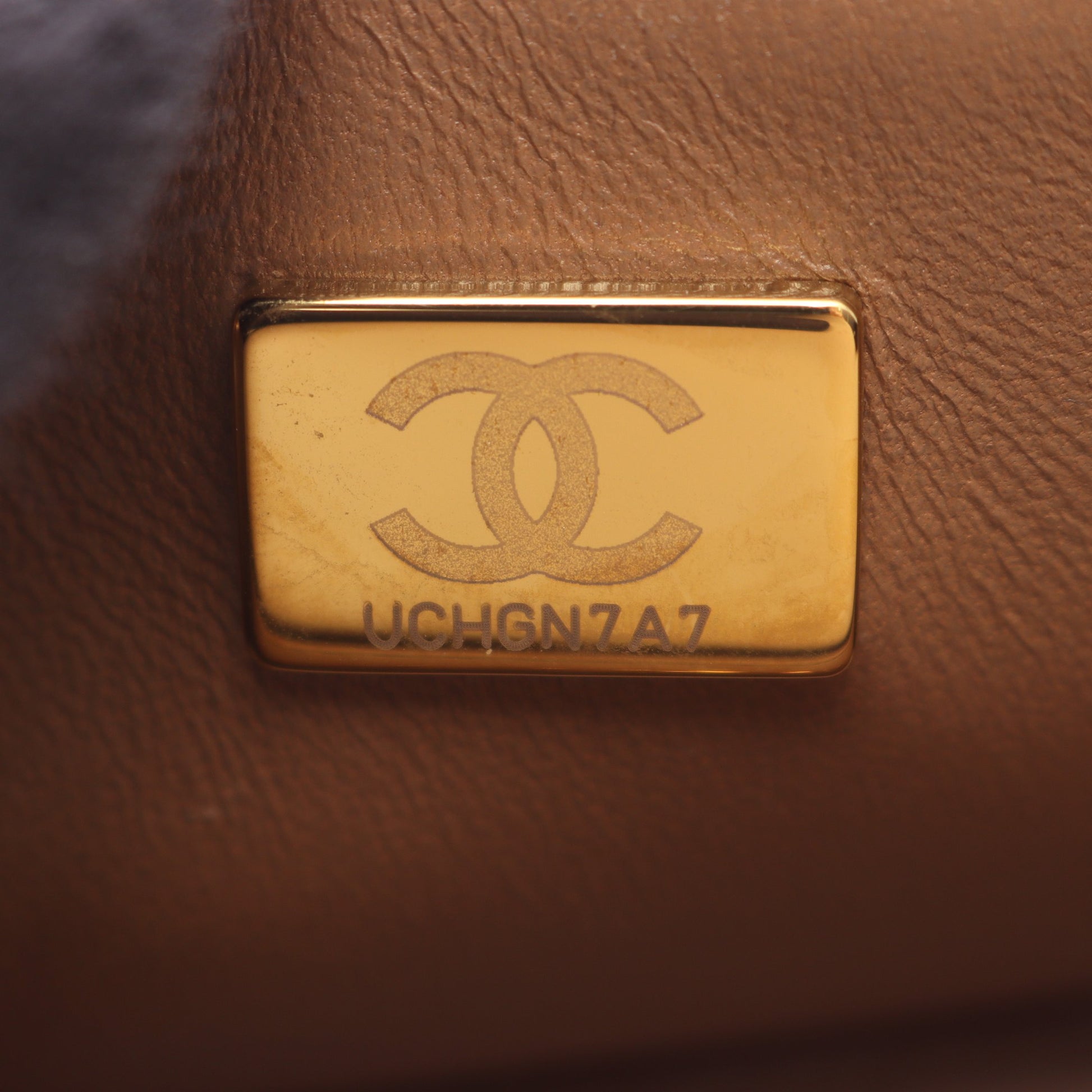 ボーイシャネル ミニ マトラッセ チェーンショルダーバッグ ベロア カーキブラウン ゴールド金具 シャネル バッグ CHANEL