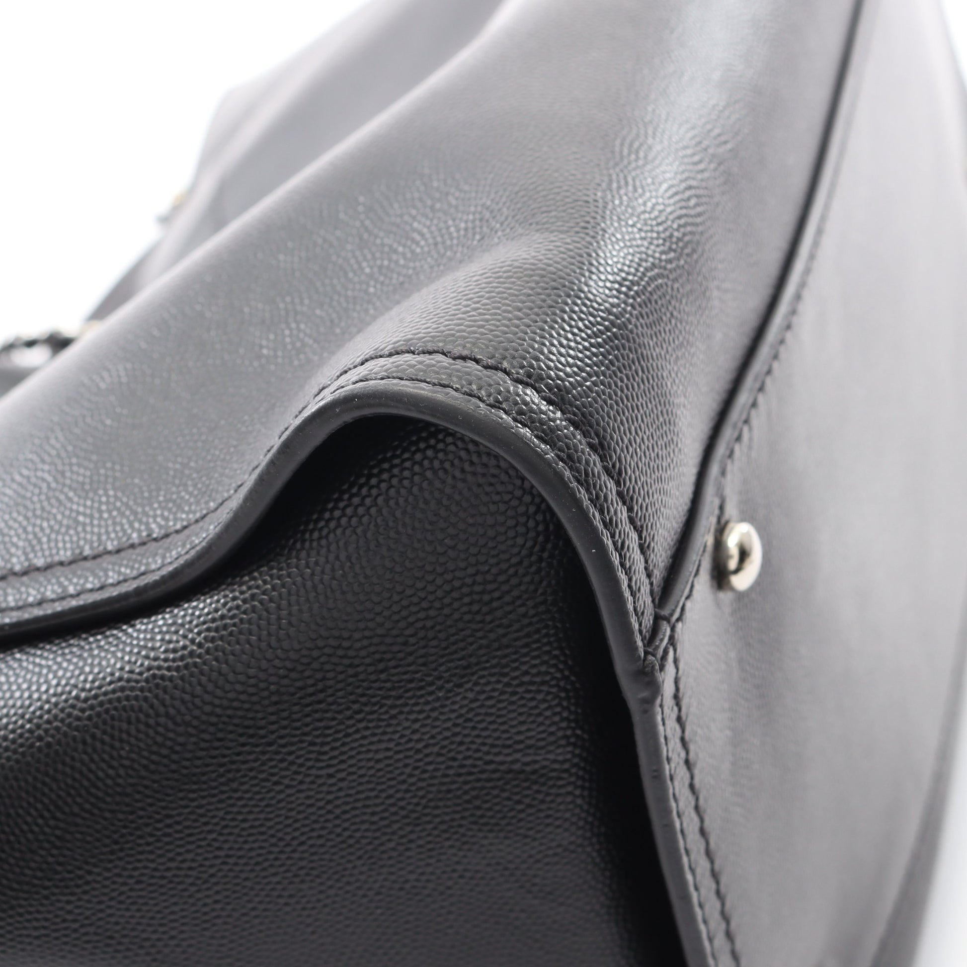 ドーヴィル チェーンショルダーバッグ チェーントートバッグ キャビアスキン ブラック シルバー金具 2WAY シャネル バッグ CHANEL