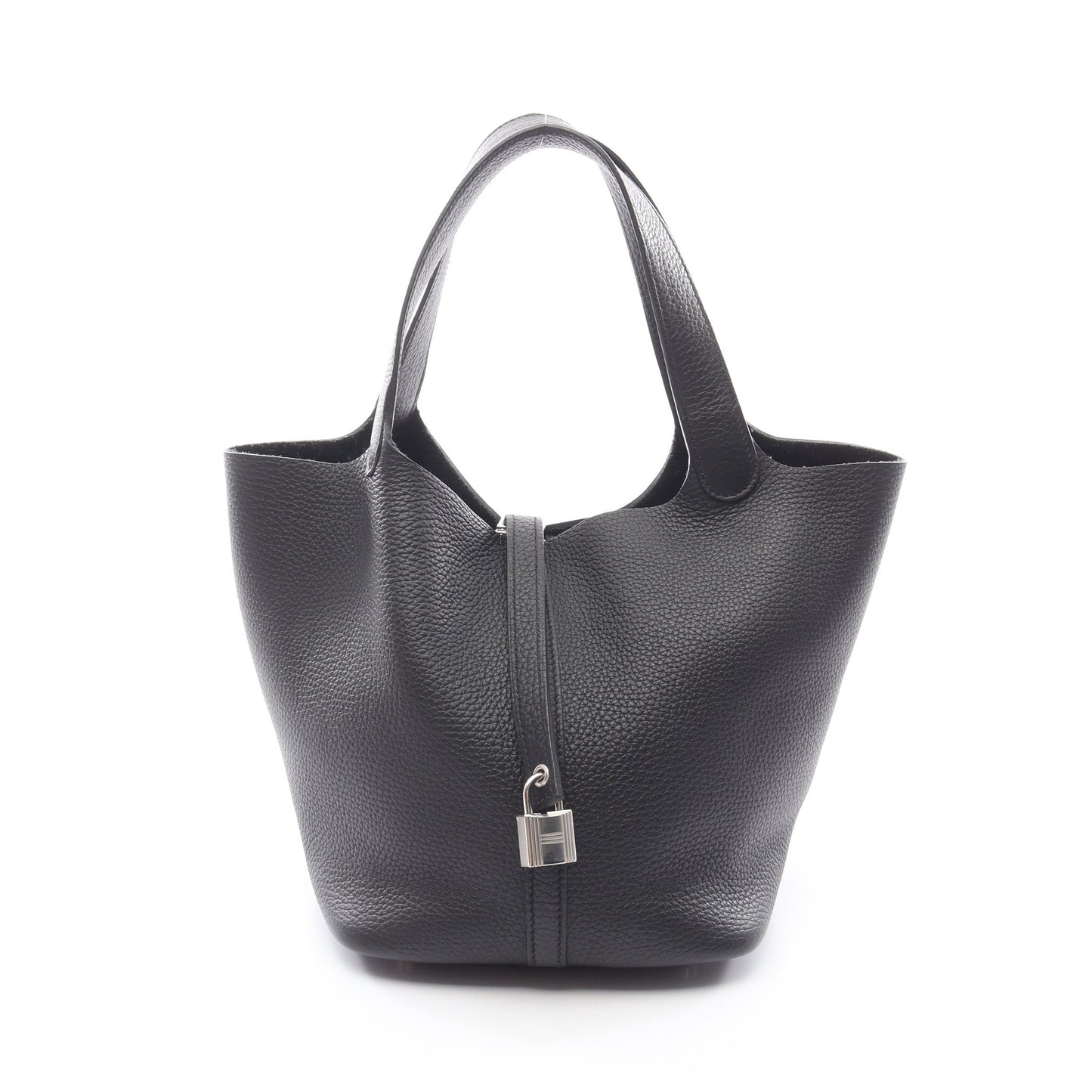 ピコタンロックMM ハンドバッグ トリヨンクレマンス ブラック シルバー金具 B刻印 エルメス バッグ HERMES