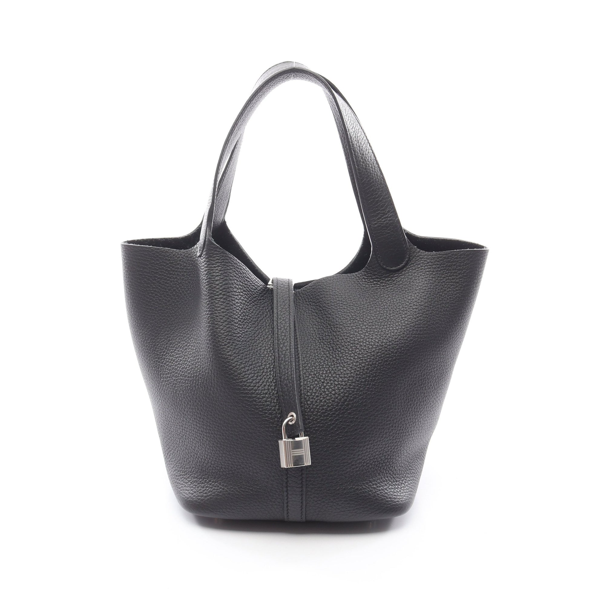 ピコタンロックMM ハンドバッグ トリヨンクレマンス ブラック シルバー金具 B刻印 エルメス バッグ HERMES