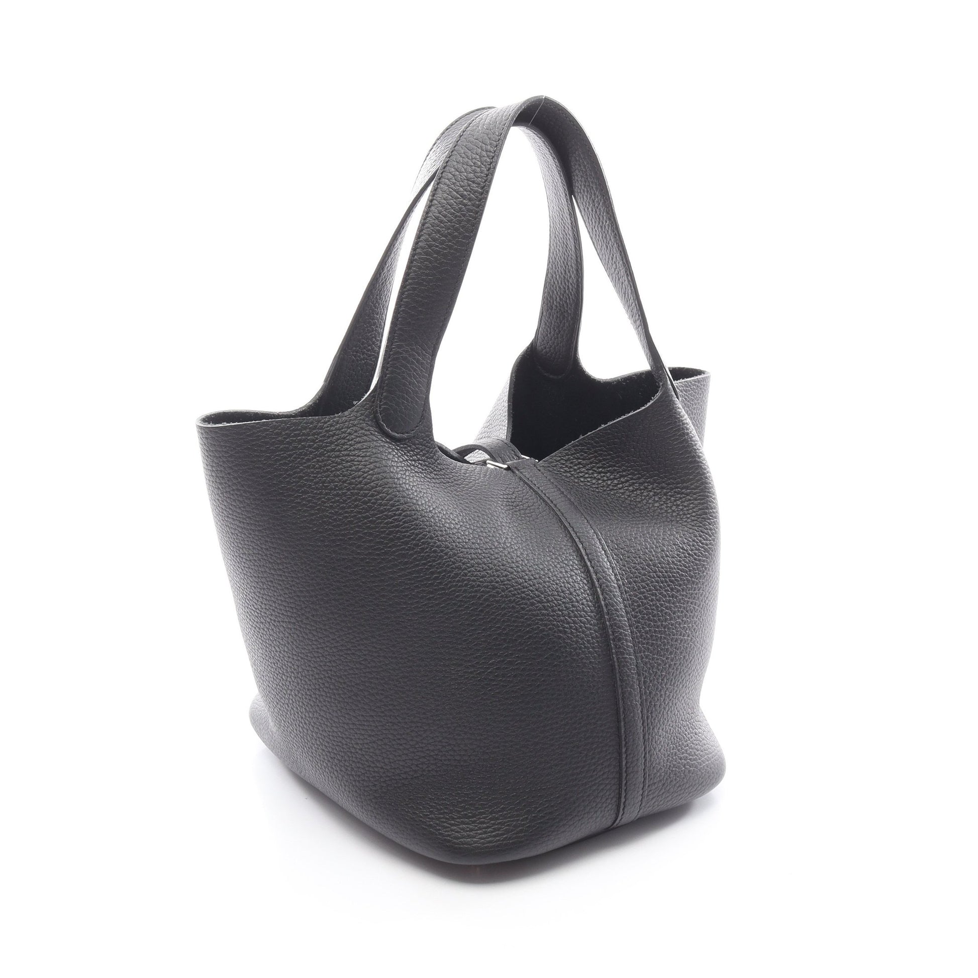 ピコタンロックMM ハンドバッグ トリヨンクレマンス ブラック シルバー金具 B刻印 エルメス バッグ HERMES