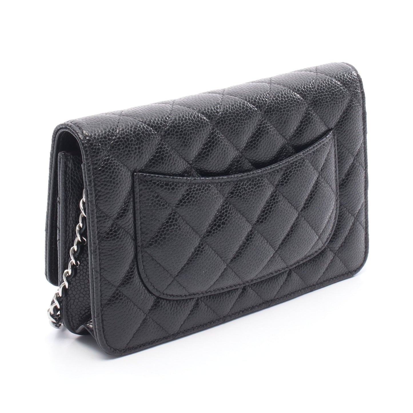 マトラッセ チェーンウォレット キャビアスキン ブラック シルバー金具 シャネル バッグ CHANEL
