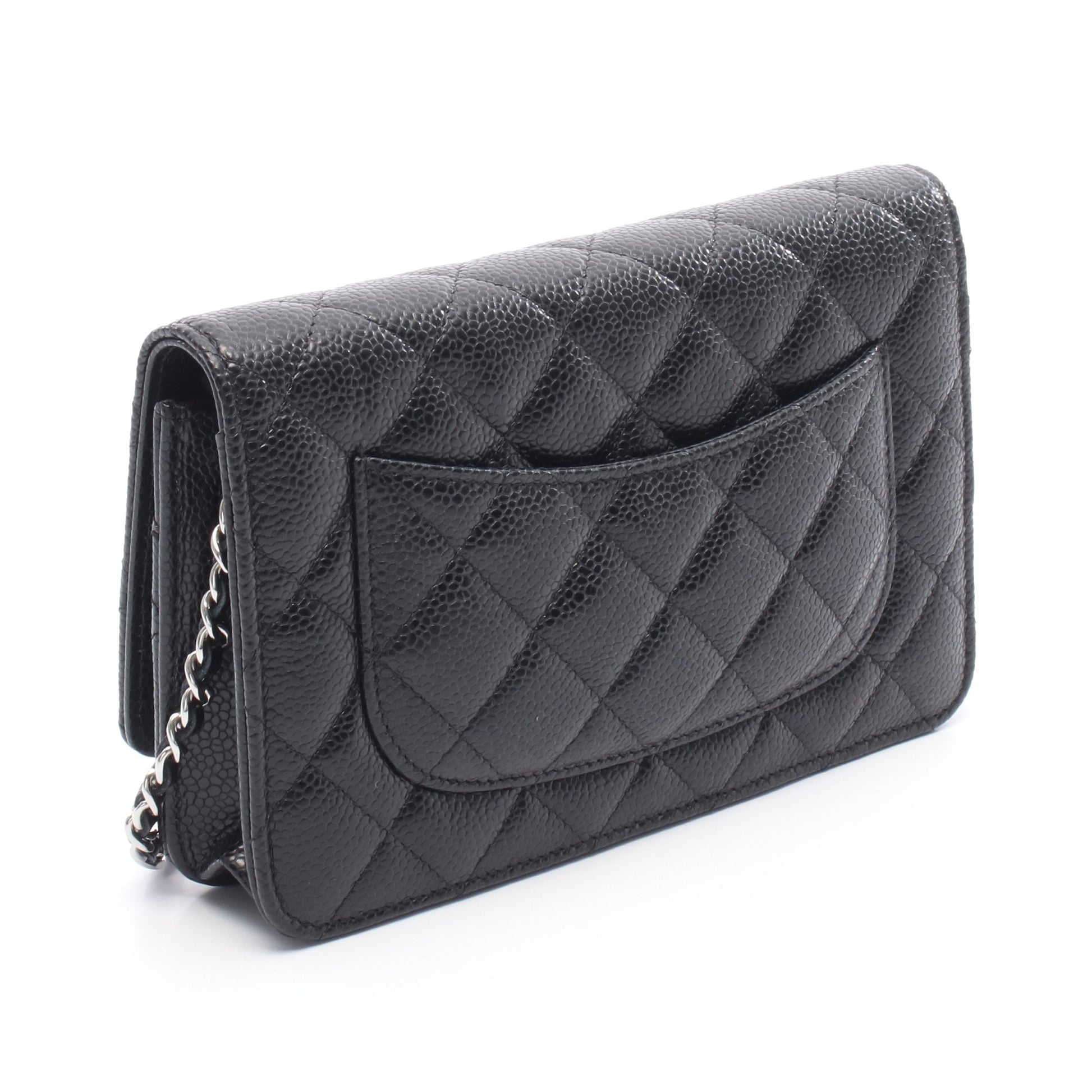 マトラッセ チェーンウォレット キャビアスキン ブラック シルバー金具 シャネル バッグ CHANEL
