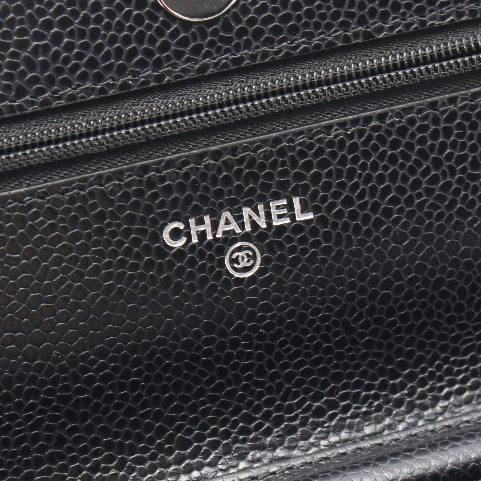 マトラッセ チェーンウォレット キャビアスキン ブラック シルバー金具 シャネル バッグ CHANEL