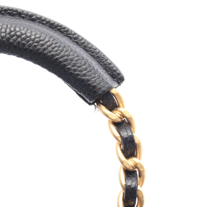 マトラッセ ループハンドル チェーンショルダーバッグ キャビアスキン ブラック ゴールド金具 2WAY シャネル バッグ CHANEL