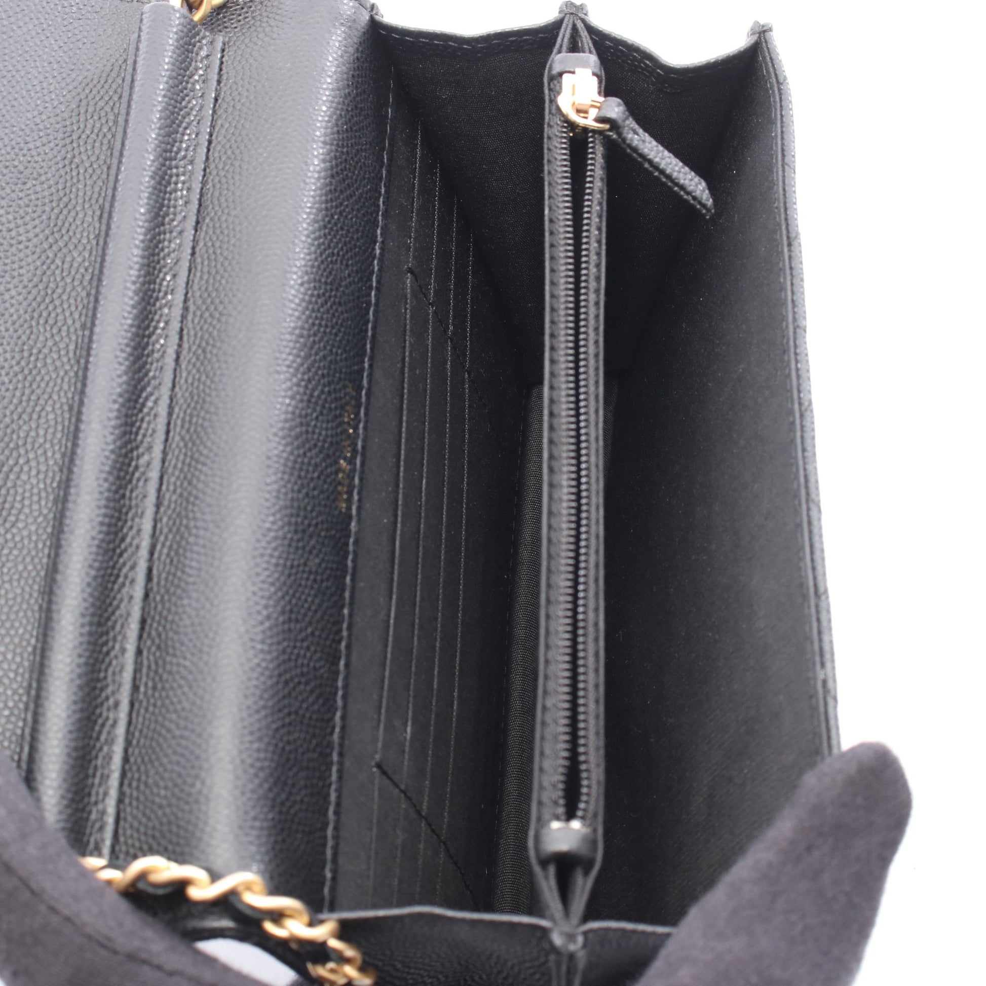 マトラッセ ループハンドル チェーンショルダーバッグ キャビアスキン ブラック ゴールド金具 2WAY シャネル バッグ CHANEL