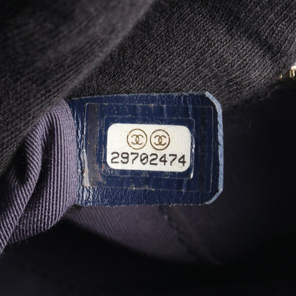 マトラッセ ココマーク チェーンショルダーバッグ レザー ネイビー ゴールド金具 シャネル バッグ CHANEL