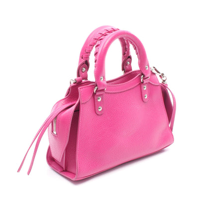 ネオ クラシック ナノ ハンドバッグ レザー ピンクパープル 2WAY バレンシアガ バッグ BALENCIAGA