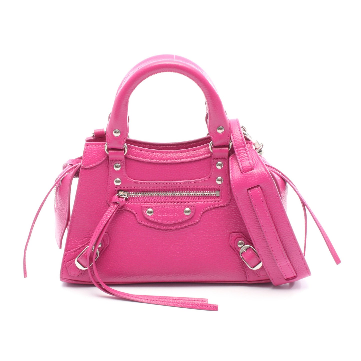 ネオ クラシック ナノ ハンドバッグ レザー ピンクパープル 2WAY バレンシアガ バッグ BALENCIAGA
