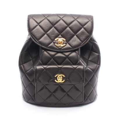 マトラッセ バックパック リュックサック ラムスキン ブラック ゴールド金具 シャネル バッグ CHANEL