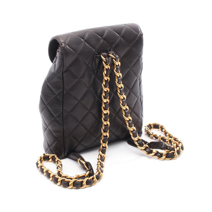 マトラッセ バックパック リュックサック ラムスキン ブラック ゴールド金具 シャネル バッグ CHANEL