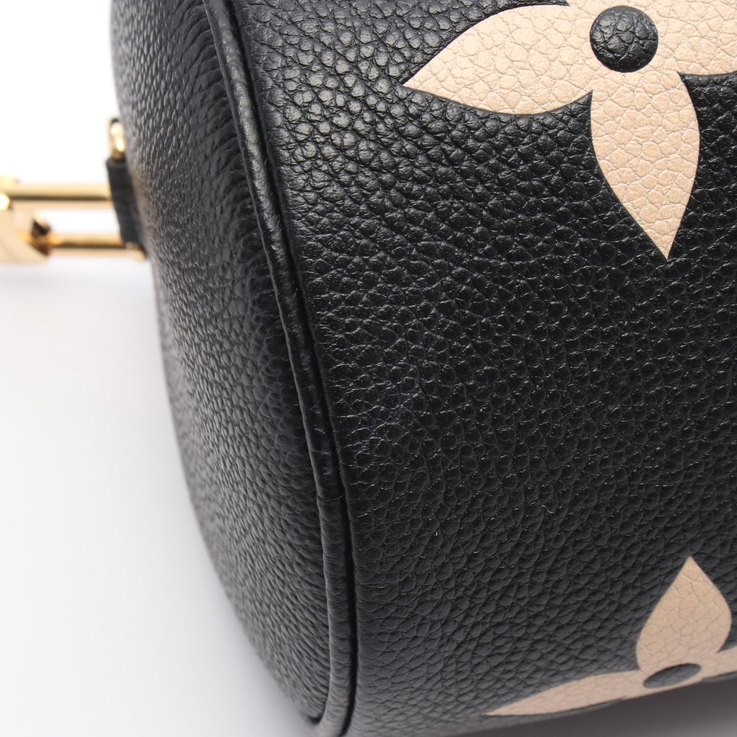 パピヨンBB バイカラーモノグラムアンプラント ハンドバッグ レザー ブラック ベージュ 2WAY バッグ LOUIS VUITTON