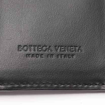 イントレチャート 三つ折り財布 レザー ブラック ボッテガヴェネタ 財布・小物 BOTTEGA VENETA
