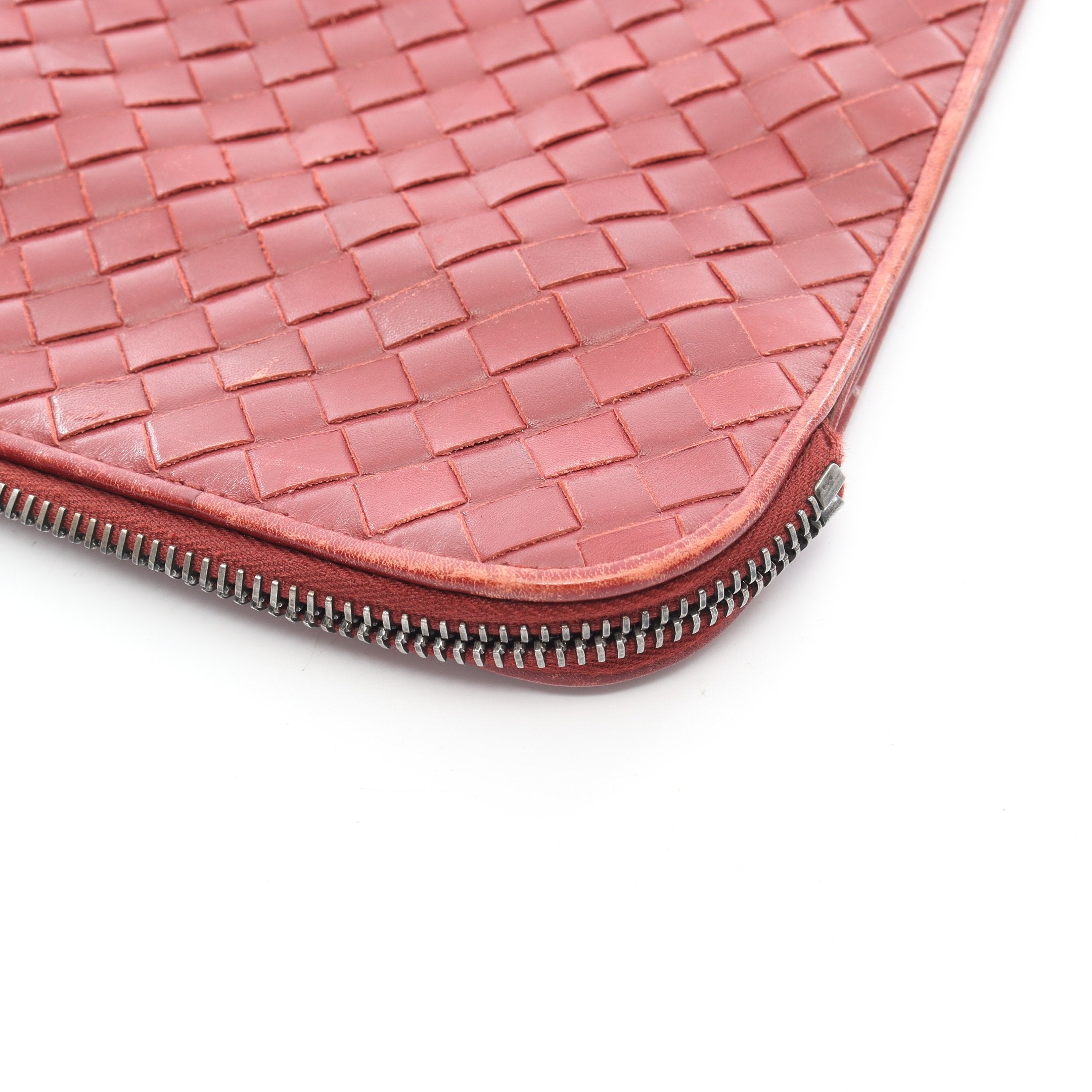 ボッテガヴェネタ ケース イントレチャート 赤 レッド レザー BOTTEGA VENETA（ボッテガ・ヴェネタ） イントレチャート カードケース
